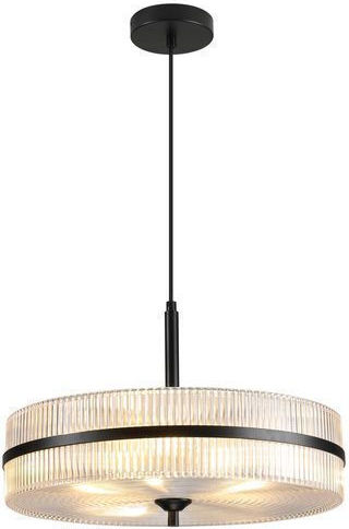 Agora Lighting Adjustable Black Pendant Ceiling Light with E27 Socket 45cm