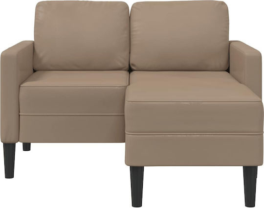 Ecksofa Künstliches Leder Braun 125x118x85cm