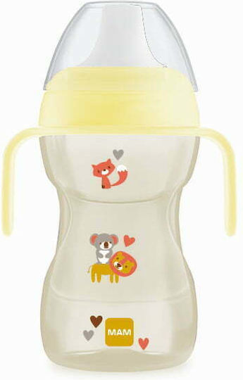 Mam Fun To Drink Educational Sippy Cup Plastic with Handles Yellow for 8m+m+ 270ml
