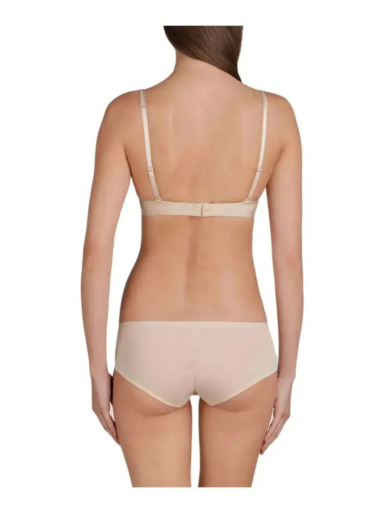 Bej Sutien Push Up cu Baloane