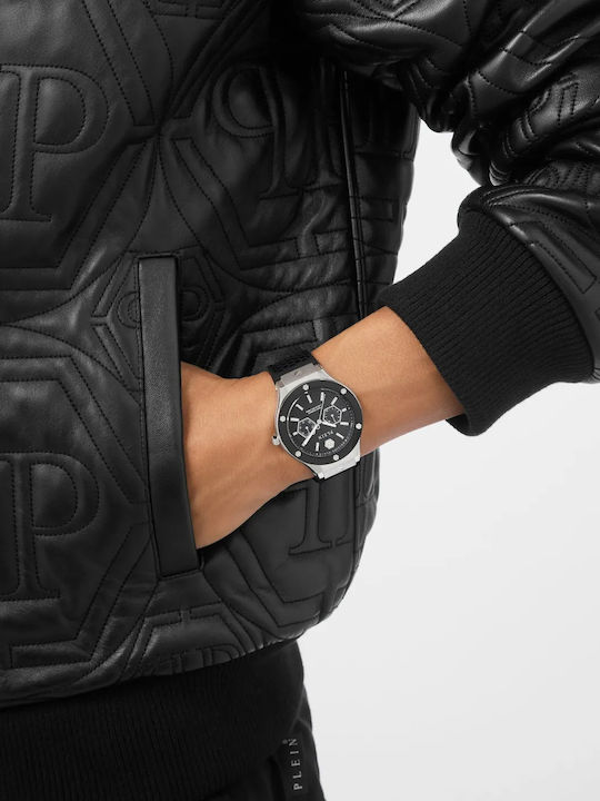 Philipp Plein Underdog Men's Watch 44mm Battery with Black Metal Bracelet