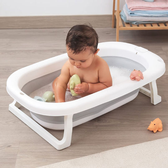 Kiokids Klappbare Baby-Badewanne Weiß