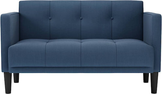 Two-Seater Couch Blue 124x67x74.5cm