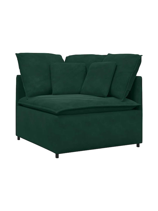 Dreisitzer Sofa Samt Dunkelgrün 200x100x64cm