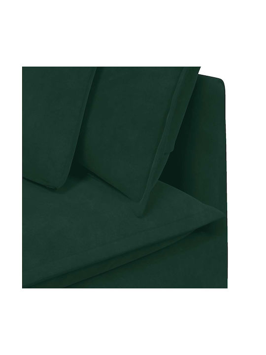 Vier Sitzer Samt Sofa Dunkelgrün 300x100x64cm