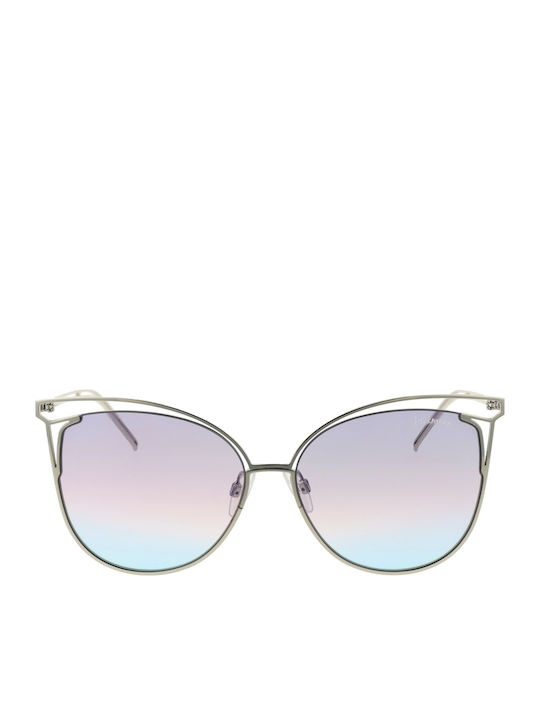 Ana Hickmann Women's Sunglasses with Gray Frame and Blue Gradient Lens