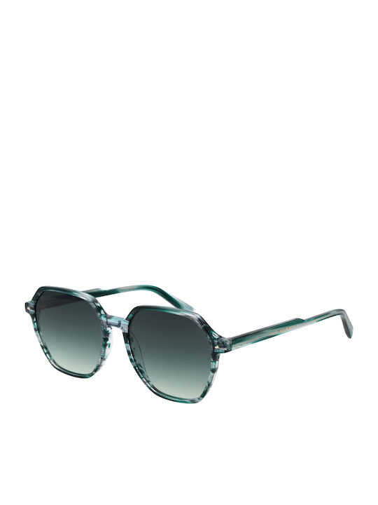 Ana Hickmann Women's Sunglasses with Blue Plastic Frame and Green Gradient Lens HI9162 E02