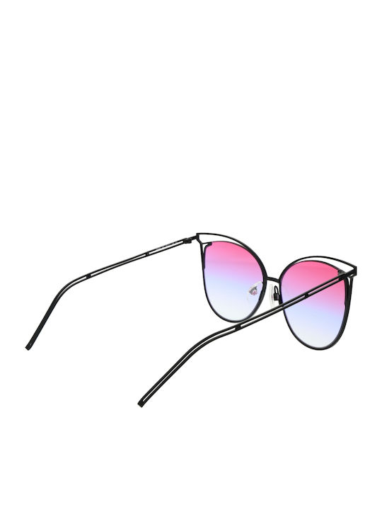 Ana Hickmann Women's Sunglasses with Black Frame and Purple Gradient Lens HI3048 09C