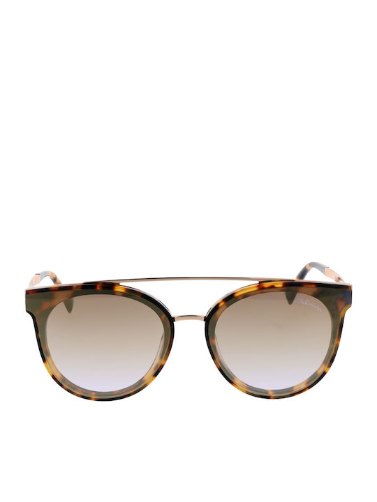 Ana Hickmann Women's Sunglasses with Brown Tartaruga Frame and Gray Gradient Lens HI9080 G21