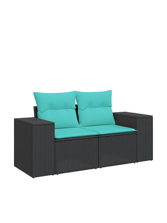 Outdoor Corner Sofa Rattan With Cushions 55x62x69cm