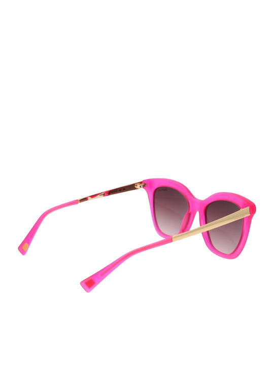 Ana Hickmann Women's Sunglasses with Pink Frame and Purple Gradient Lens HI9064 T03