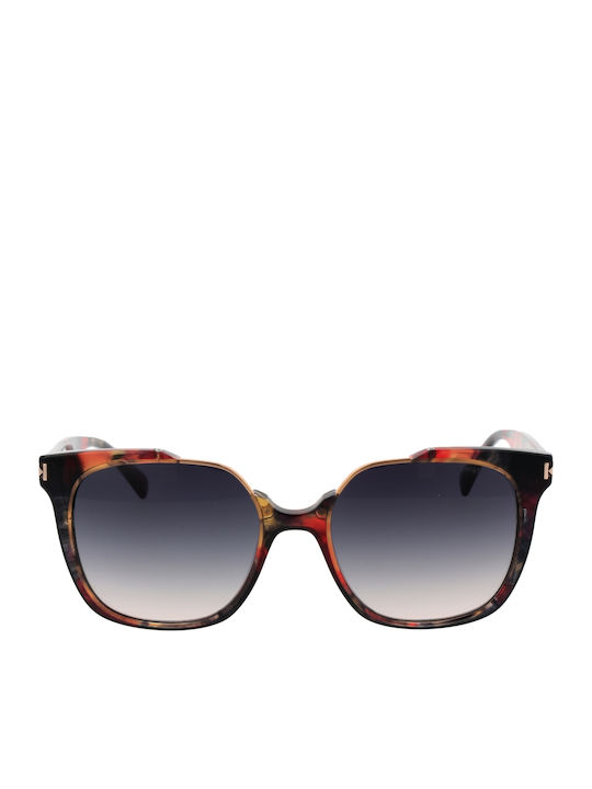 Ana Hickmann Women's Sunglasses with Brown Tartaruga Plastic Frame and Gray Gradient Lens HI9157 G22