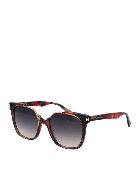 Ana Hickmann Women's Sunglasses with Brown Tartaruga Plastic Frame and Gray Gradient Lens HI9157 G22