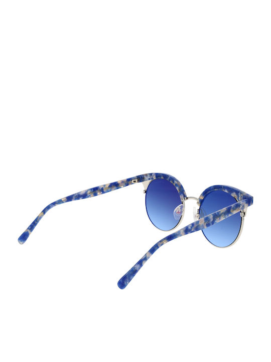 Ana Hickmann Men's Sunglasses with Blue Tartaruga Frame and Blue Gradient Lens HI3050 G21