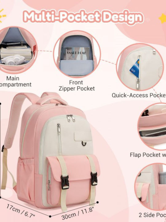 Miss Lulu Backpack Ροζ