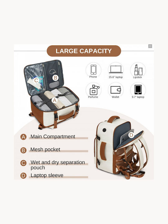 Miss Lulu Backpack Μπεζ