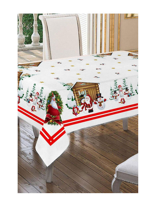 SteweHome Christmas Tablecloth Fabric Santa Claus 150x110cm