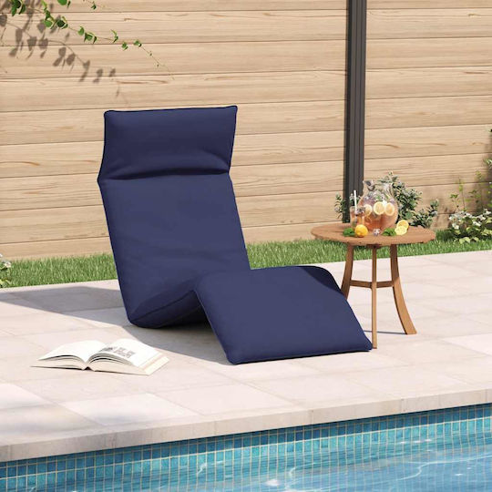 vidaXL Oxford Beach Sunbed Blue Foldable Metallic 175x54cm