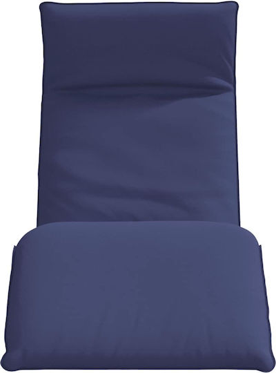 vidaXL Oxford Beach Sunbed Blue Foldable Metallic 175x54cm