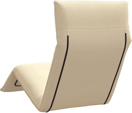 vidaXL Beach Sunbed Foldable Metallic 175x54cm