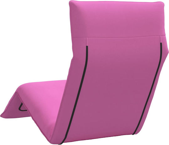 vidaXL vidaXL Beach Sunbed Pink Foldable Metallic 175x54cm