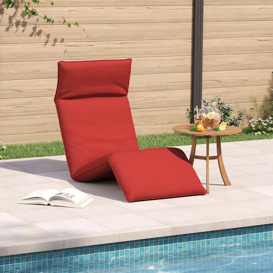 vidaXL vidaXL Beach Sunbed Red Foldable Metallic 175x54cm