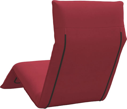 vidaXL vidaXL Beach Sunbed Red Foldable Metallic with Pillow 175x54cm