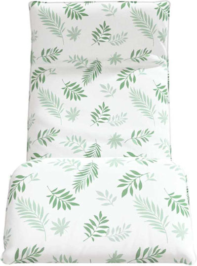 vidaXL vidaXL White Foldable Metallic Beach Sunbed 175x54cm