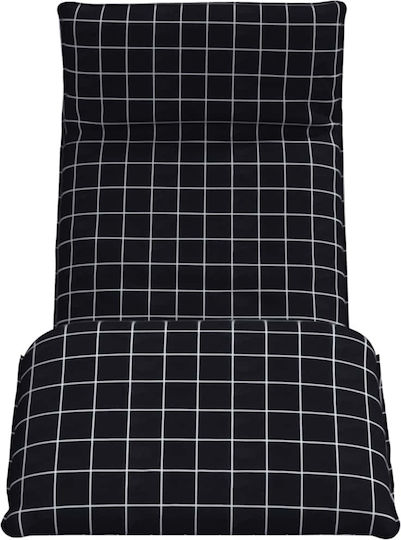 vidaXL vidaXL Beach Sunbed Black Foldable Metallic 175x54cm