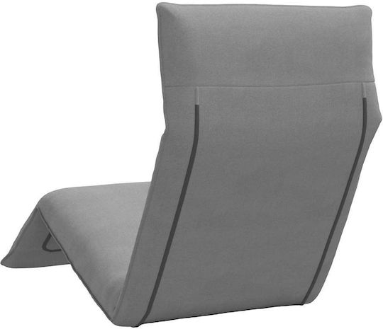 vidaXL Beach Sunbed Gray Foldable Metallic 175x54cm