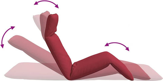 vidaXL vidaXL Beach Sunbed Red Foldable Metallic with Pillow 175x54cm
