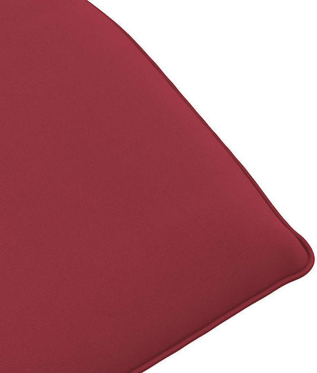 vidaXL vidaXL Beach Sunbed Red Foldable Metallic with Pillow 175x54cm