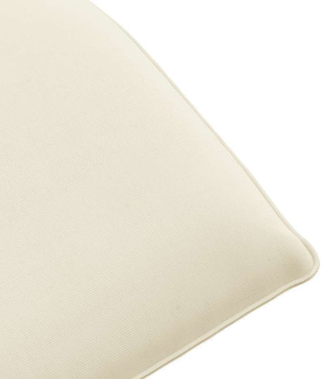 vidaXL Beach Sunbed Ecru Foldable Metallic 175x54cm