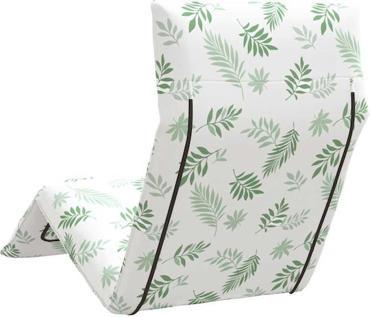 vidaXL vidaXL White Foldable Metallic Beach Sunbed 175x54cm