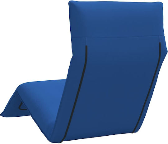 vidaXL vidaXL Beach Sunbed Blue Foldable Metallic 175x54cm