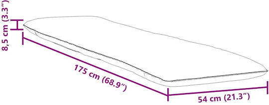 vidaXL Beach Sunbed Ecru Foldable Metallic 175x54cm
