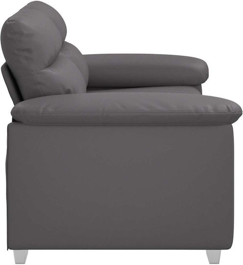 Doppelsitzer Sofa Künstliches Leder Grau 160x81x84cm