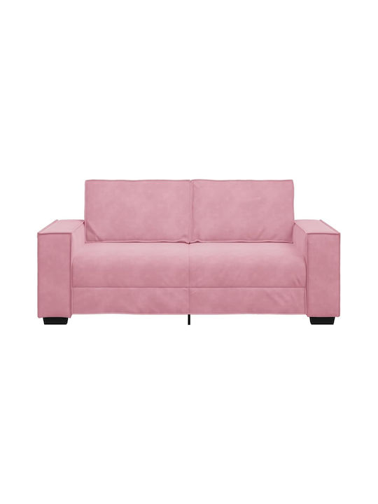 Two-Seater Velvet Pink Couch 180x78x84 cm