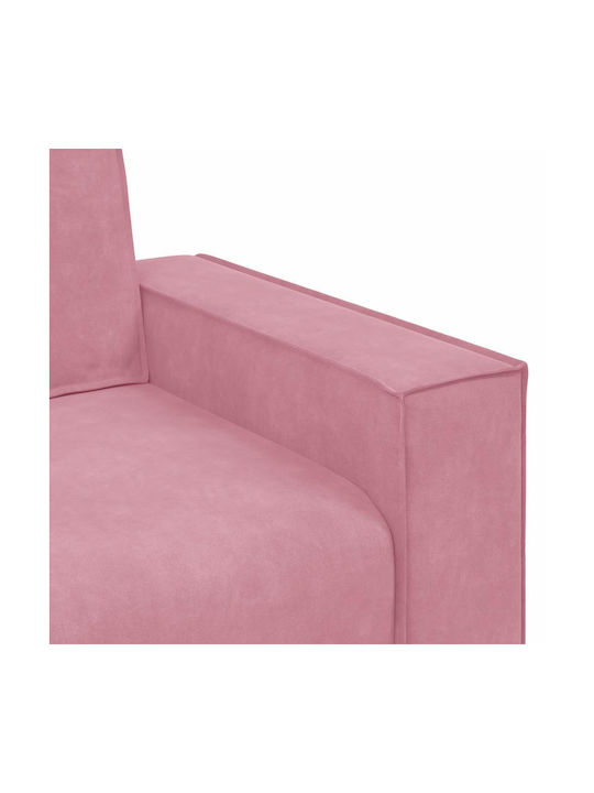 Two-Seater Velvet Pink Couch 180x78x84 cm