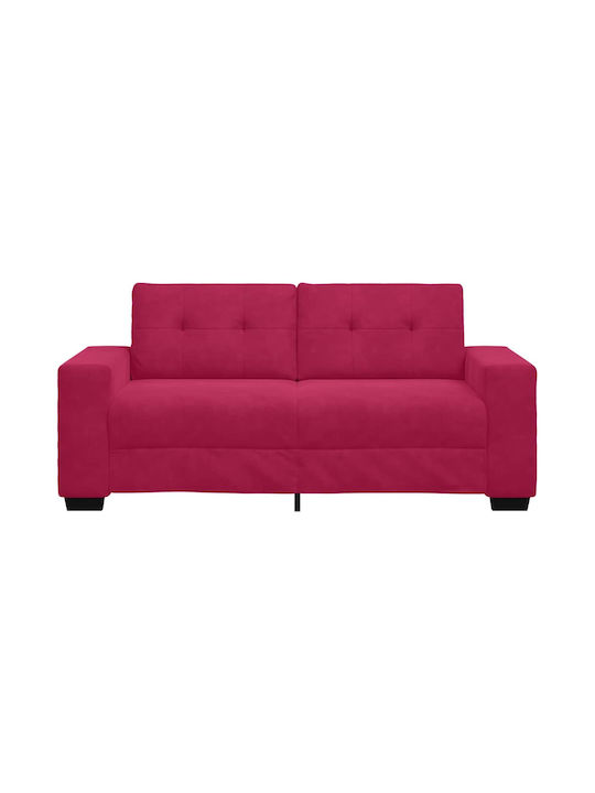 Doppelsitzer Sofa Samt Rot Wein 180x77x82cm