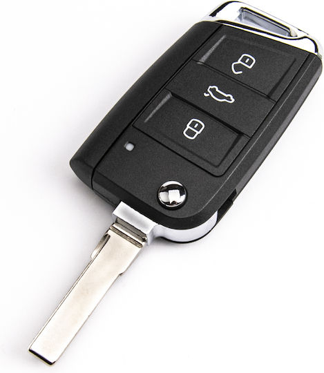 Дистанционно Ключ За Кола Vw Seat Skoda 3 Бутона Hu66 Hu162