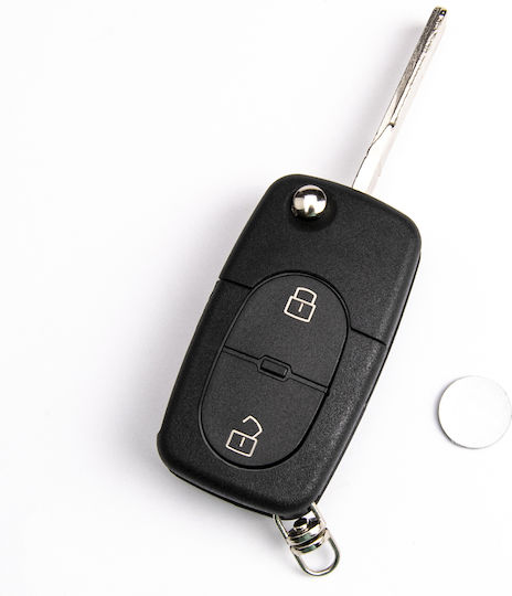 Дистанционно Ключ За Кола Електронно Vw Skoda Seat Hu66 2 Бутона