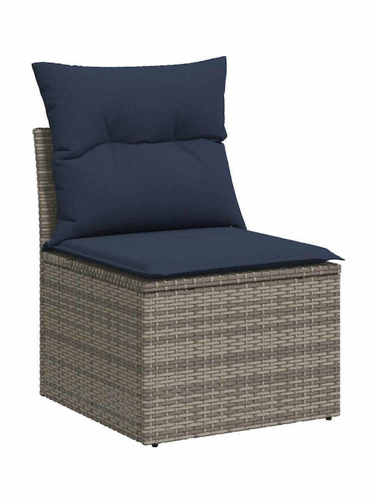 Ecksofa Outdoor Rattan mit Kissen 62x62x69cm