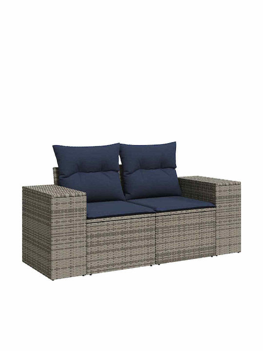 Ecksofa Outdoor Rattan mit Kissen 62x62x69cm