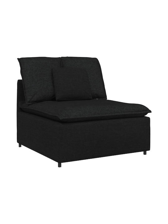 Vier Sitzer Schwarzer Sofa 324x105x64cm
