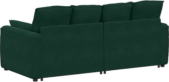 Триместен Диван Зелен 224x105x64см