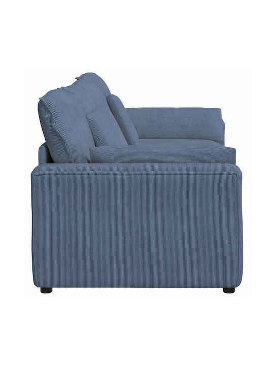 Dreisitzer Sofa Blau 224x105x64cm