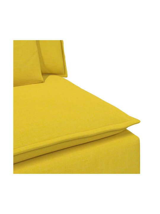 Light Three-Seater Couch Light Yellow 224x105x64cm