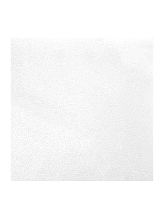 Polițronă Din Piele Ecologică Albă 100x81x84cm