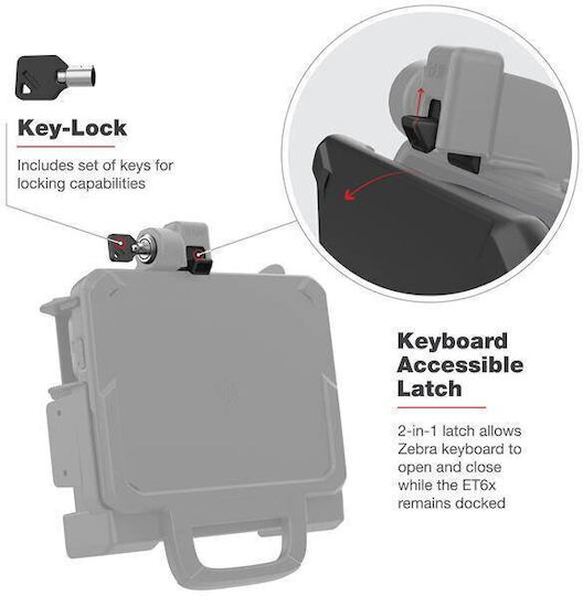 Ram Mounts Ram Powered Locking Dock Zebra Et6x